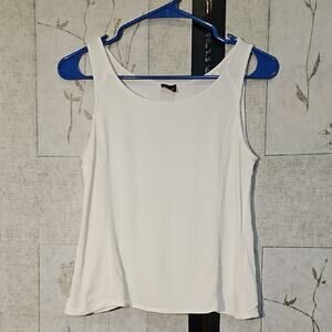 Cream Fitted Sleeveless Tank Top